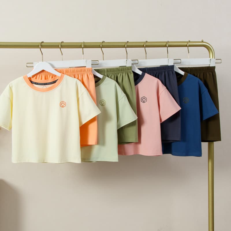 Boys' Pajamas Teen Cotton Loose Fit Short Sleeve Shorts Girls' Homewear Kids' Air Conditioner Wear