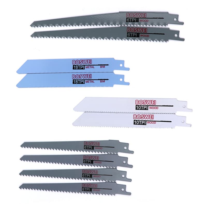 Reciprocating Saw Blades with Fine Teeth for Metal/Iron, Coarse Teeth for Wood, and Extended Plastic Cutting Blades