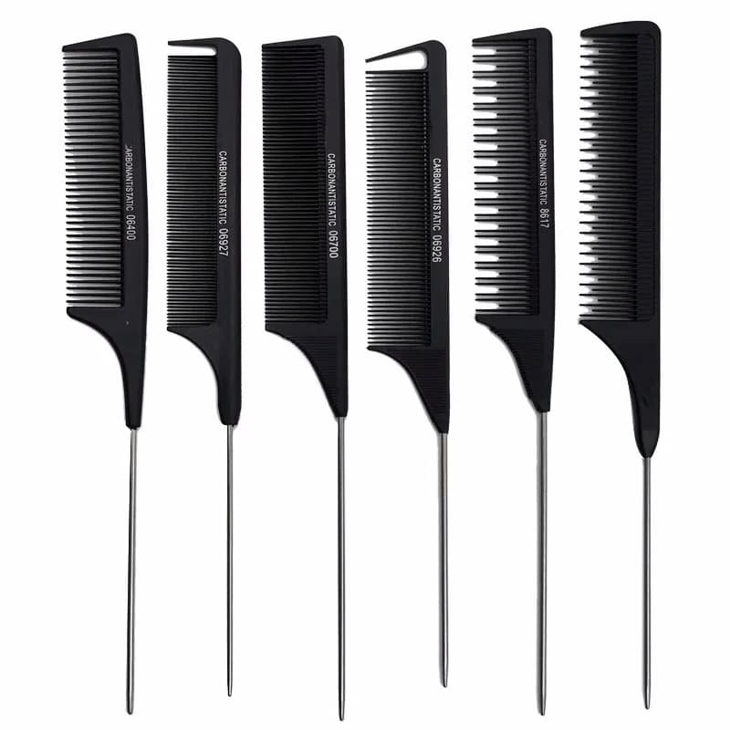 Hair Salon Styling Comb, Steel Needle Tail Comb, Makeup Comb, Highlighting Comb, Hairdressing and Barber Shop Styling Comb