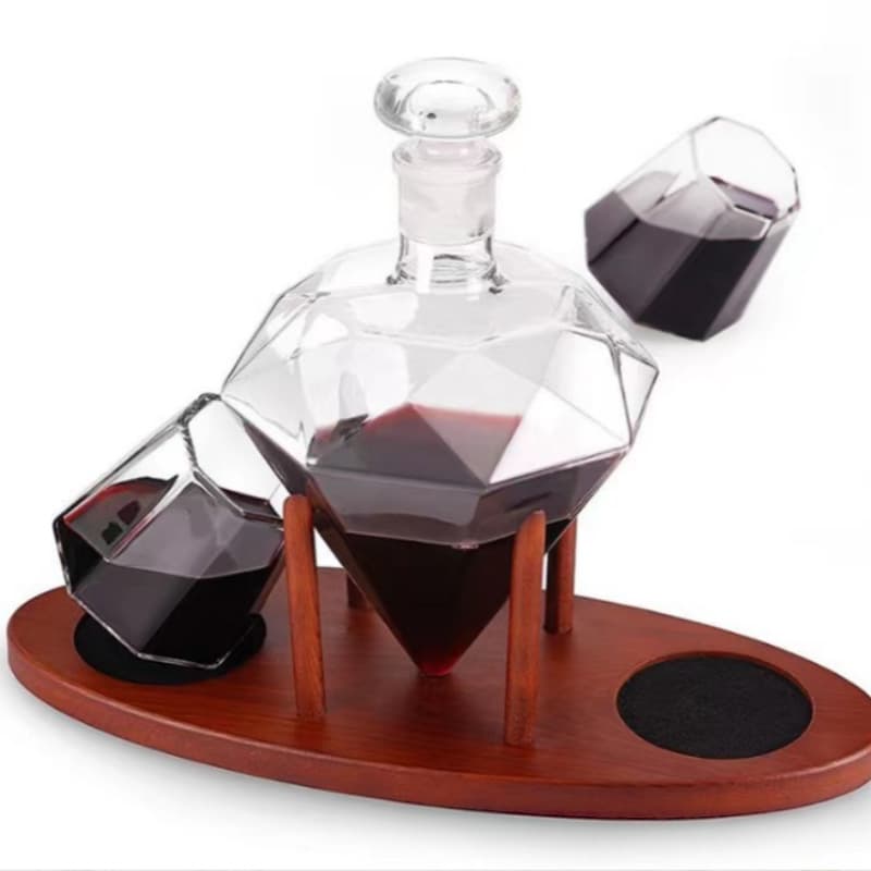 Diamond decanter, creative ornaments, household whiskey decanter, red wine bottle, high borosilicate glass wine bottle