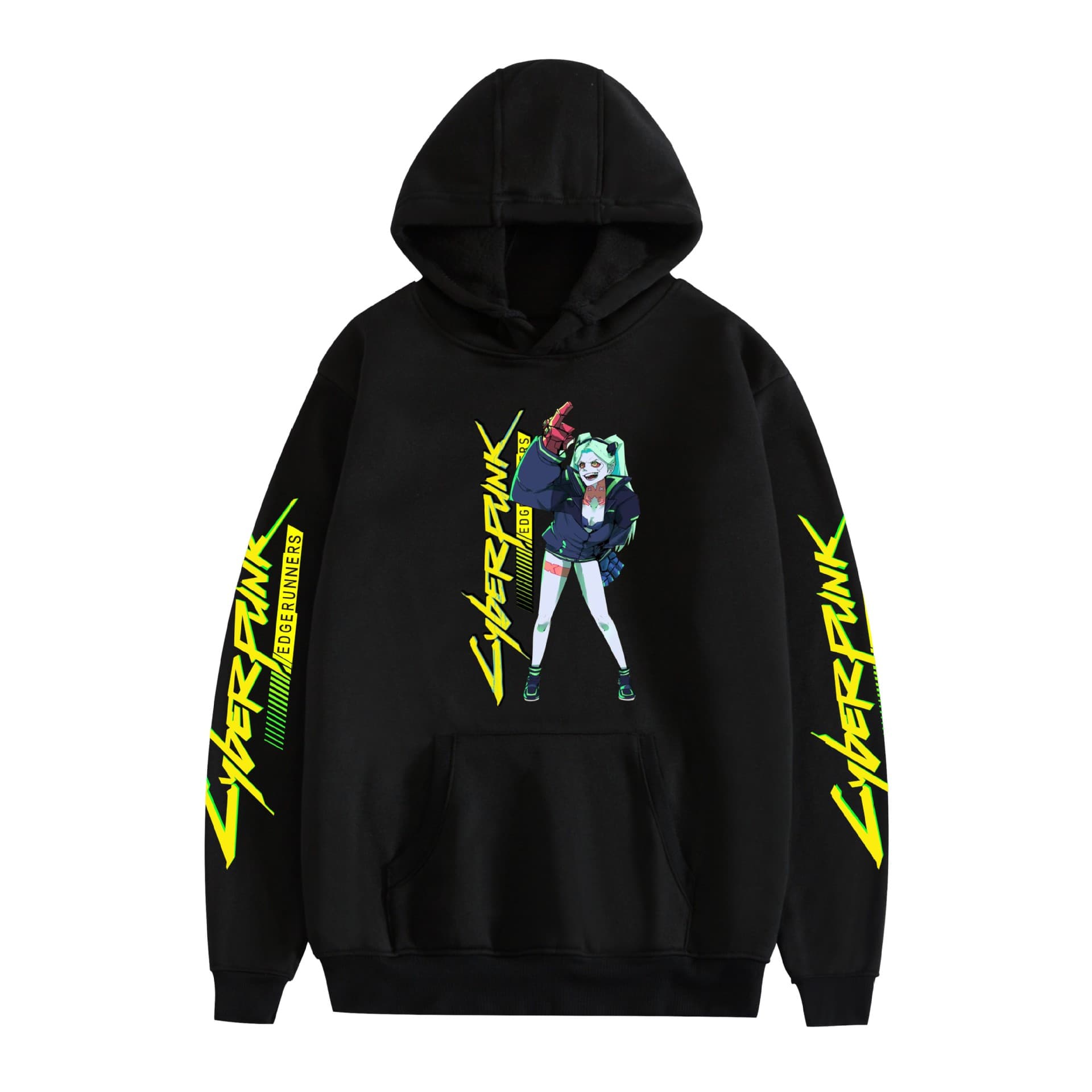 Cross-Border Foreign Trade Factory Direct Cyberpunk Edgerunners Lucy Before and After Autumn and Winter Sweater Plus Velvet Hoodie Men