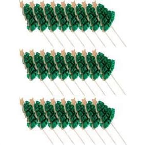 In Stock Cocktail Decoration Christmas Tree-Shaped Bamboo Picks, Dessert Cake Fruit Picks, Small Umbrella Picks