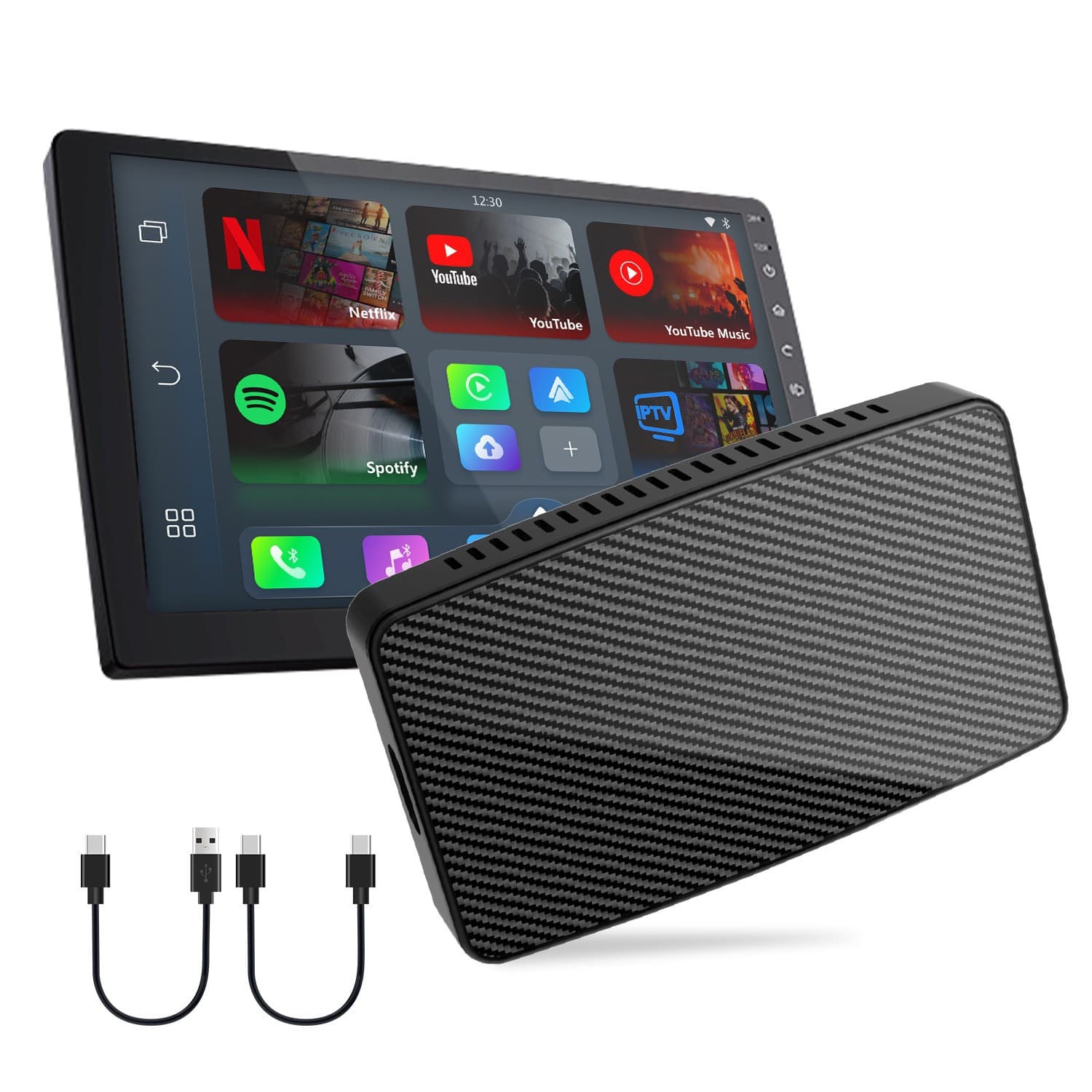 Wireless CarPlay/Android Auto Car Android Box Supports YouTube/Netflix Player