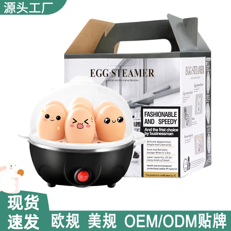 Mini Stainless Steel Double-Layer Egg Cooker/Steamer, Cross-border Small Home Appliance for Breakfast