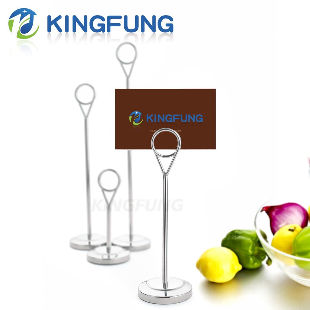 Stainless Steel Menu Holder Stand Business Card Holder Tabletop Sign Holder Restaurant Menu Clip Modern Simple Design