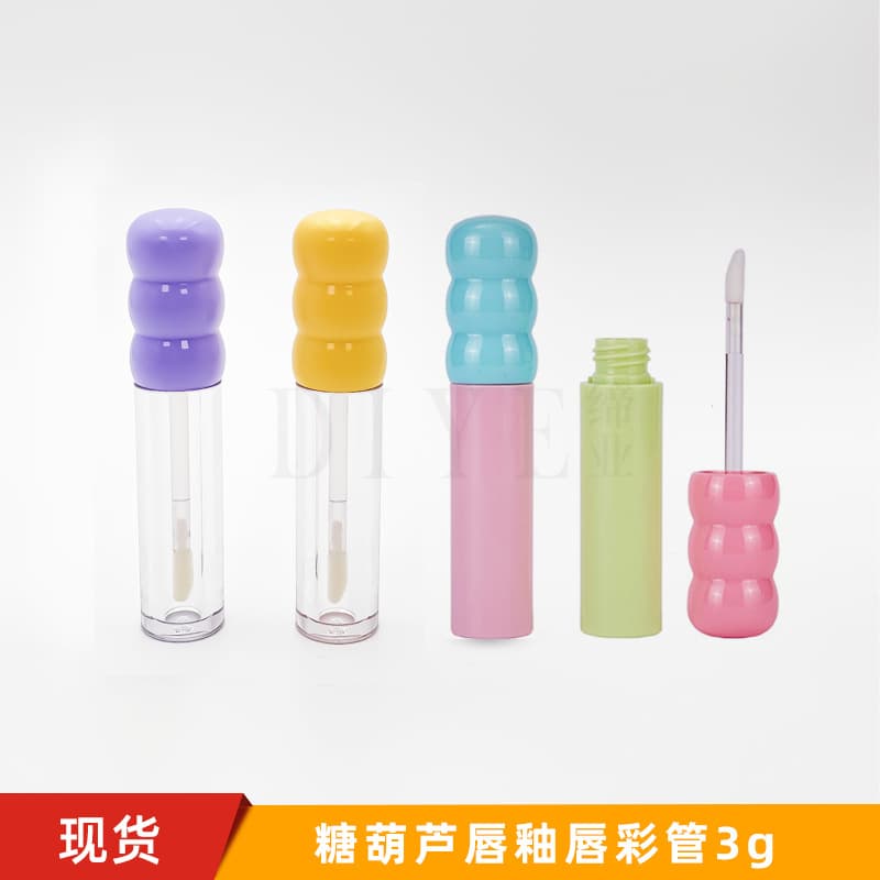 Candy-Coated Lip Gloss Lipstick Tube Packaging 3g Concealer Cosmetics Mirror Lip Gloss Empty Tube Refillable Multiple Colors Available