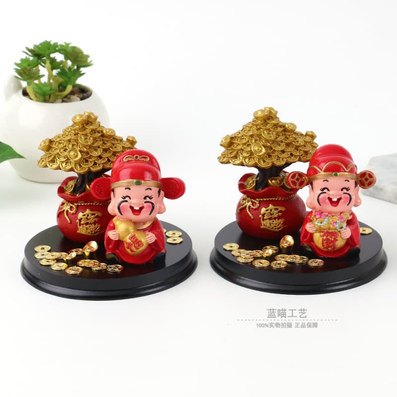 New Year Gold Ingot Ornaments, Treasure Basin, God of Wealth, Home Decorations, Money Trees, Money Bags, Car Decorations - Manufacturer Wholesale