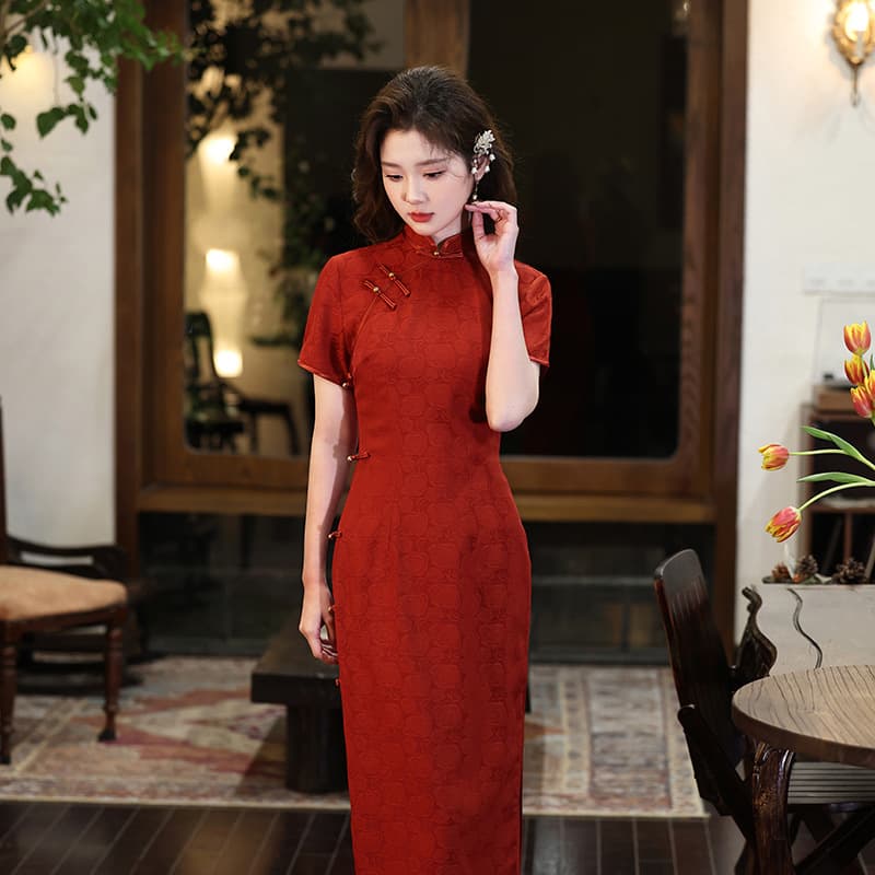 Red Cheongsam 2026 Spring/Summer New Style Women's Toast Dress with a Sense of Ceremony, New Chinese-Style Homecoming Casual Wear, Improved Engagement Dress