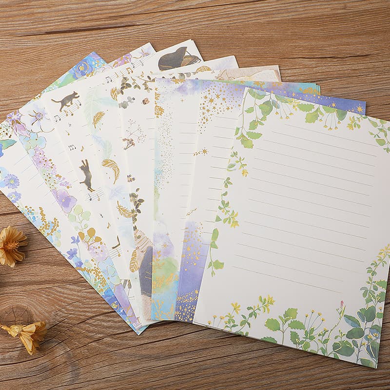 In-stock Creative Chinese Style Vintage National Trend Gold Foil A5 Letter Paper Wholesale Exquisite Chinese Style Hand Account Writing Printing
