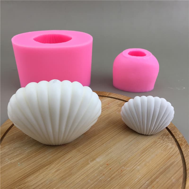 Large Size Silicone Mold Shell 3D Chocolate Dessert Mousse Aromatherapy Candle Plaster Mold Kitchen And Dining Home Improvement
