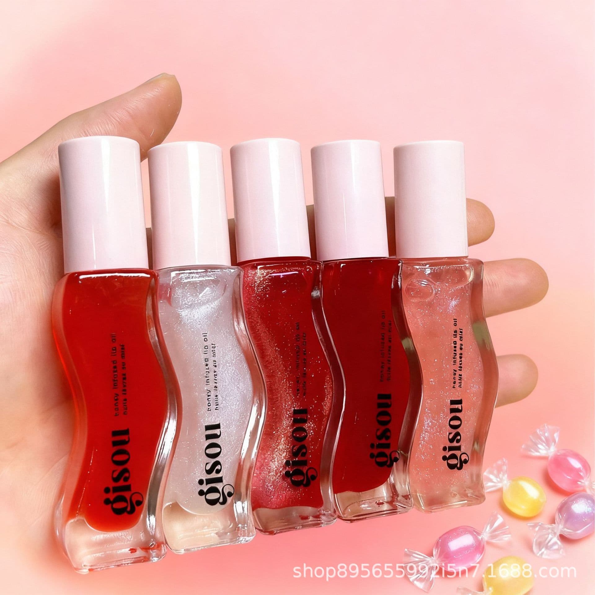 New Cross-Border Hot Selling gisou Lip Oil Moisturizing Repair Anti-Lip Lines Popular Raspberry Plum Brightening Lip Glaze