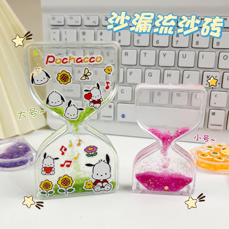 Dreamy Sand-filled Hourglass Scrapbooking Creative Acrylic Oil-drop Liquid Scrapbooking Disk Children's Ornament Timer Zen Toy