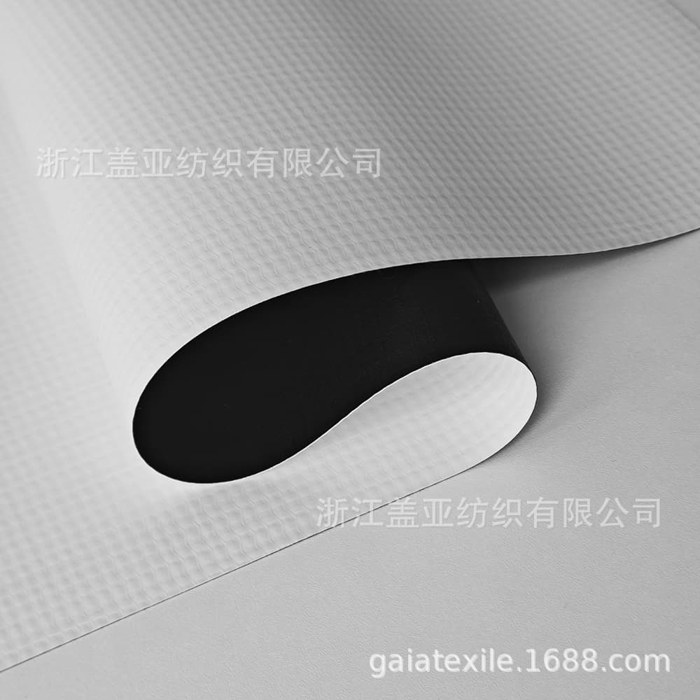 460gsm 1000Dx1000D White/Black Sunproof UV-resistant Lightweight RV Awning Fabric