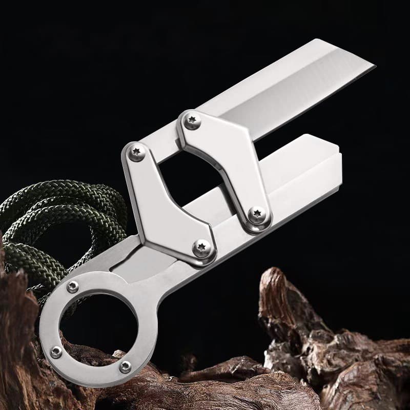 Outdoor knife, camping knife, convenient folding knife, multi-functional push-shaped fruit knife, express pocket knife, folding knife