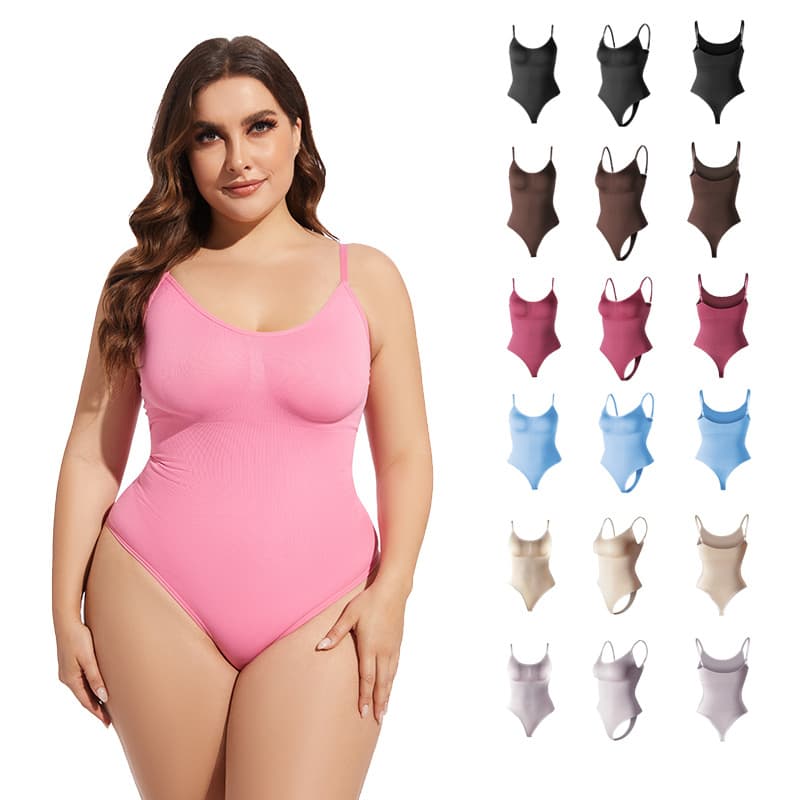 Cross-border hot-selling seamless shaping bodysuit, tummy control and butt lifting plus-size one-piece strappy tight shapewear