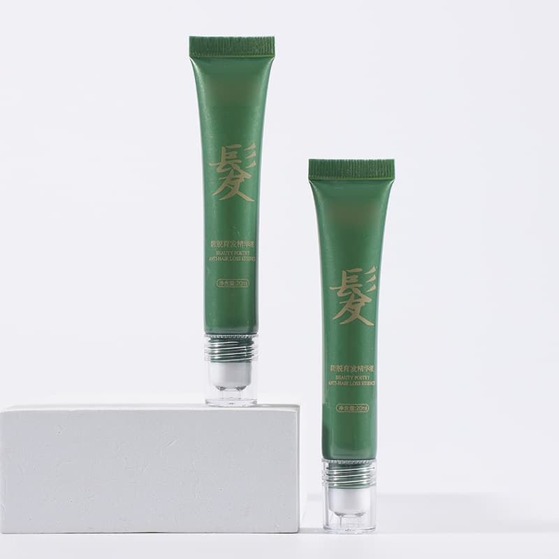 Three-Ball Roller Eye Cream Tube, Hair Growth Essence Plastic Soft Tube Packaging, PE Soft Tube Refillable Bottle, Customizable