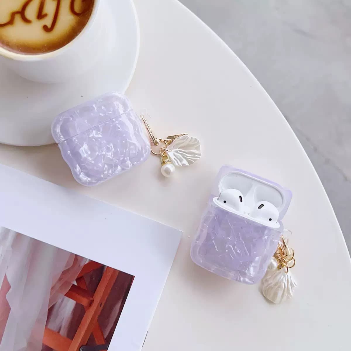 Compatible with Apple AirPods 2nd Generation Bluetooth Headphone Case, AirPods 2 Shell Pattern Full Coverage Headphone Case