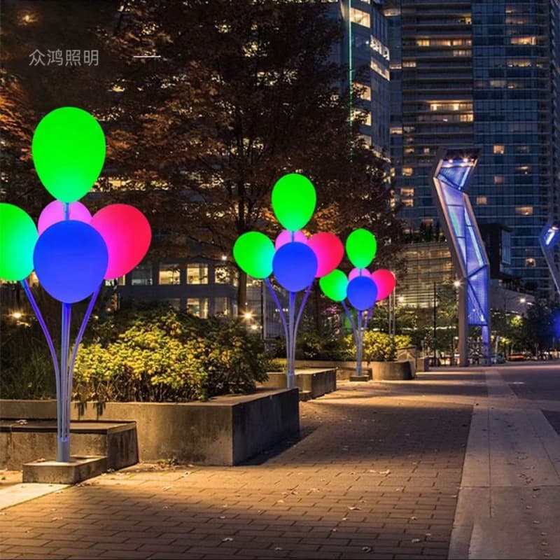 LED Outdoor Waterproof Balloon Lamp Garden Lawn Decorative Light Landscape Lighting Park Garden Floor Balloon Light