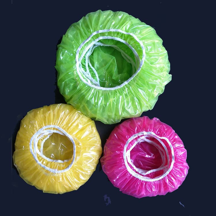 Cross-Border 60-Piece Bowl Covers, Disposable Fresh-Keeping Sleeves, Handmade Plastic Bowl Covers for Food Dust Protection