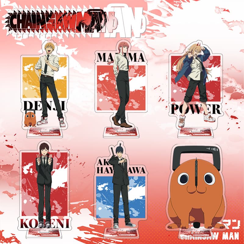 Chainsaw Man Large Standee - Denji, Makima, Power, Reze, Aki Acrylic Illustration by Fujimoto