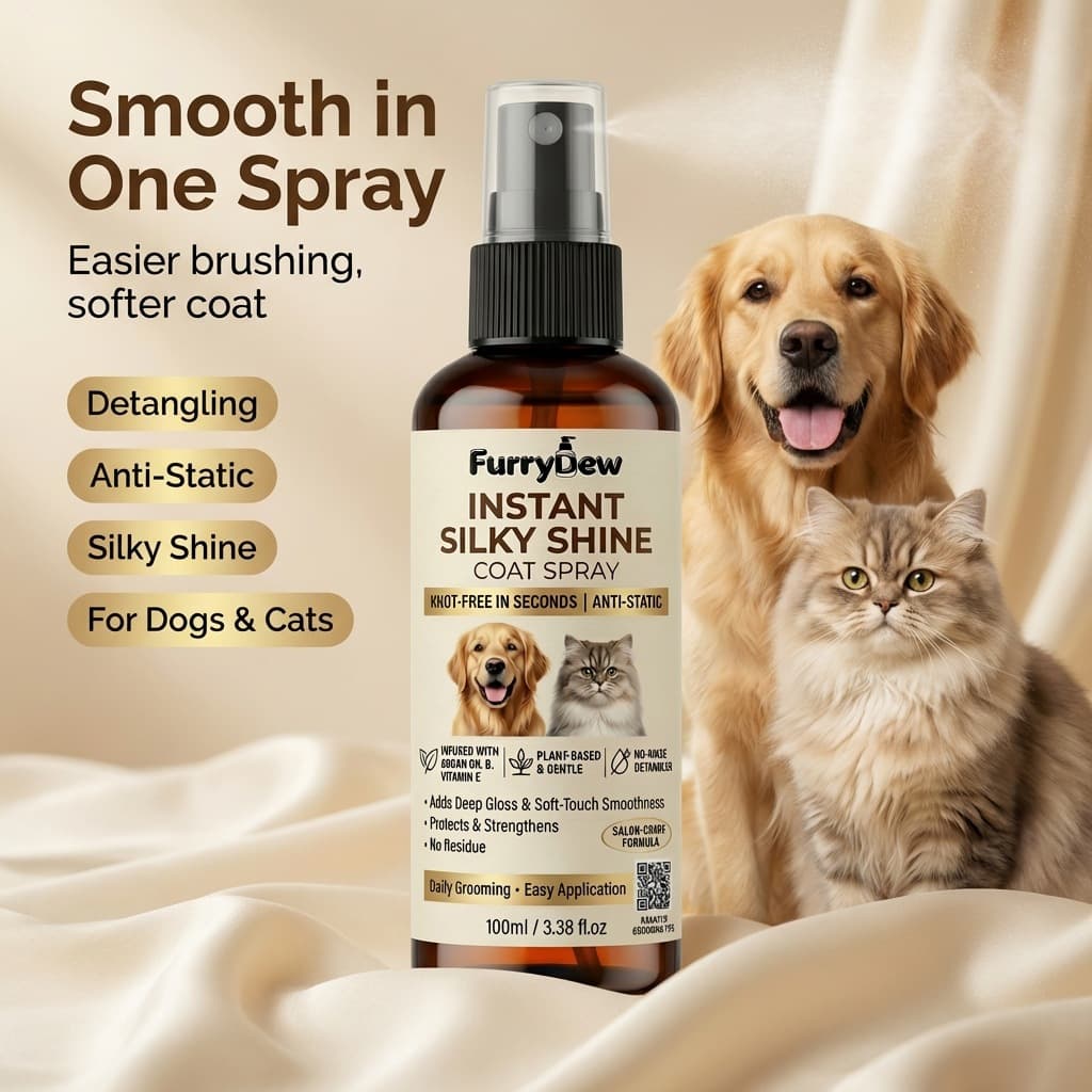 Coat Spray Pet Detangling and Shine Spray for Dogs and Cats, Smoothing Spray