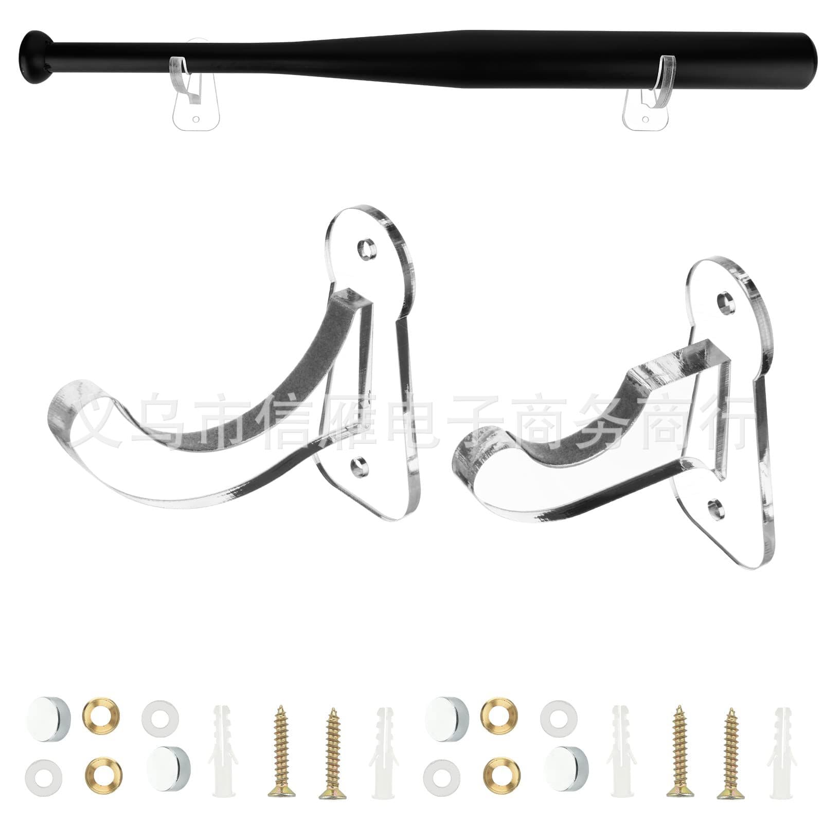Pair/Set Baseball Bat Wall Mount Bracket Softball Bat Wall Mount Horizontal Baseball Bat Display Rack