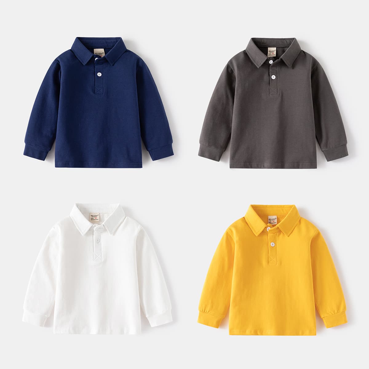 Boys' long-sleeved T-shirt, 2025 autumn new style, polo shirt, versatile top for spring and autumn.