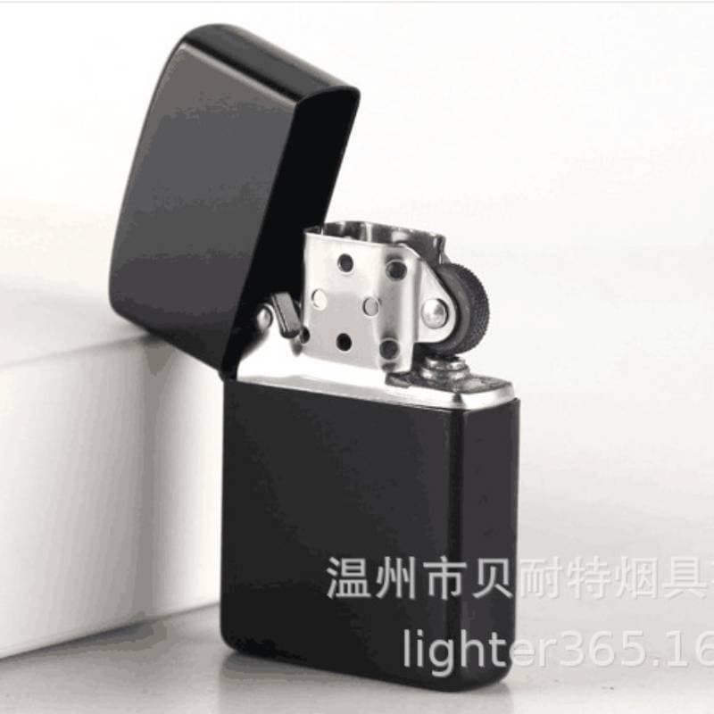 Wenzhou Lighter Spray Paint Metal Kerosene Lighter Refillable Promotional Gift Lighter Metal Black Refillable