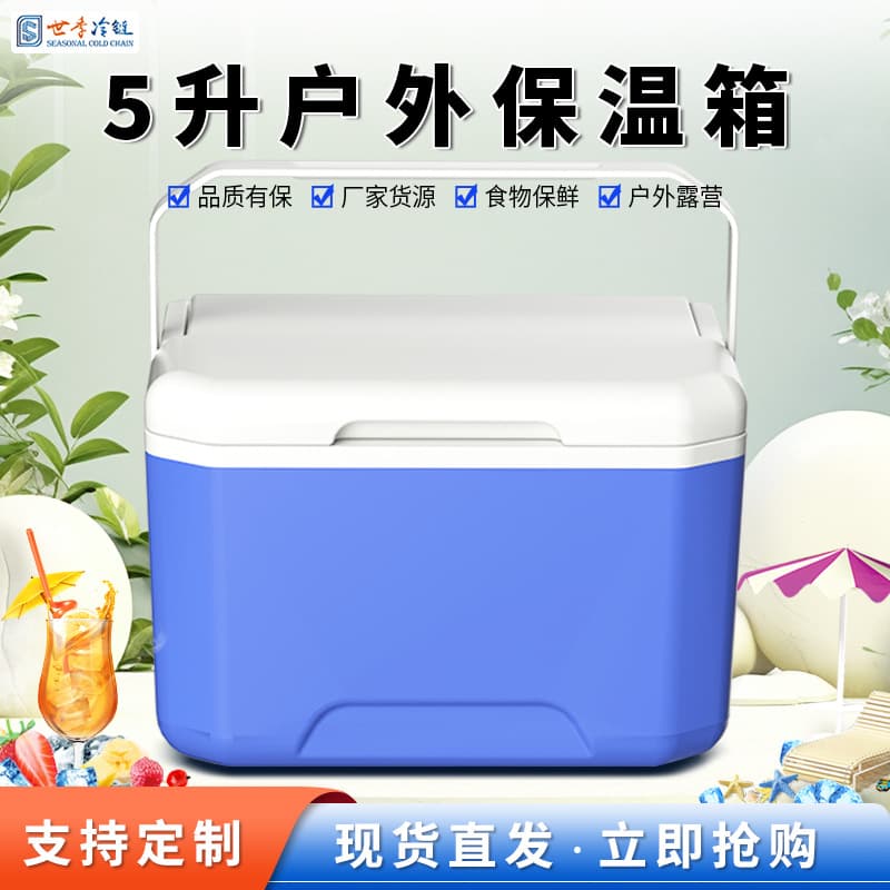 5L Insulated Cooler Box Ice Box for Home, Car, Outdoor Camping, Portable Mini Fridge, Commercial Stall Cold Storage Box