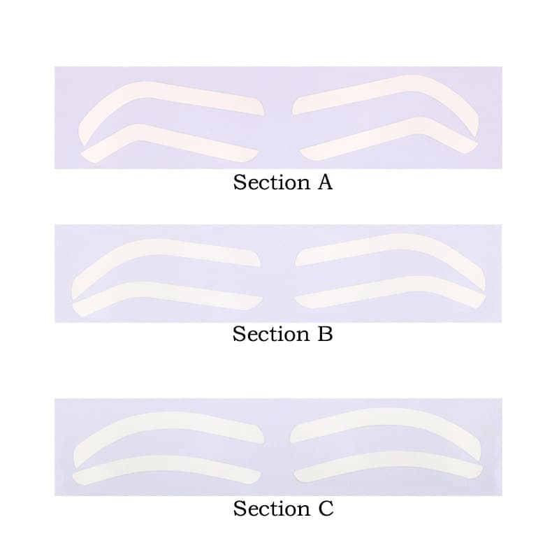 Disposable Eyebrow Stencils for Microblading, Cosmetic Positioning, Dyeing, Spraying, and Drawing Eyebrows - Cross-border Bestseller