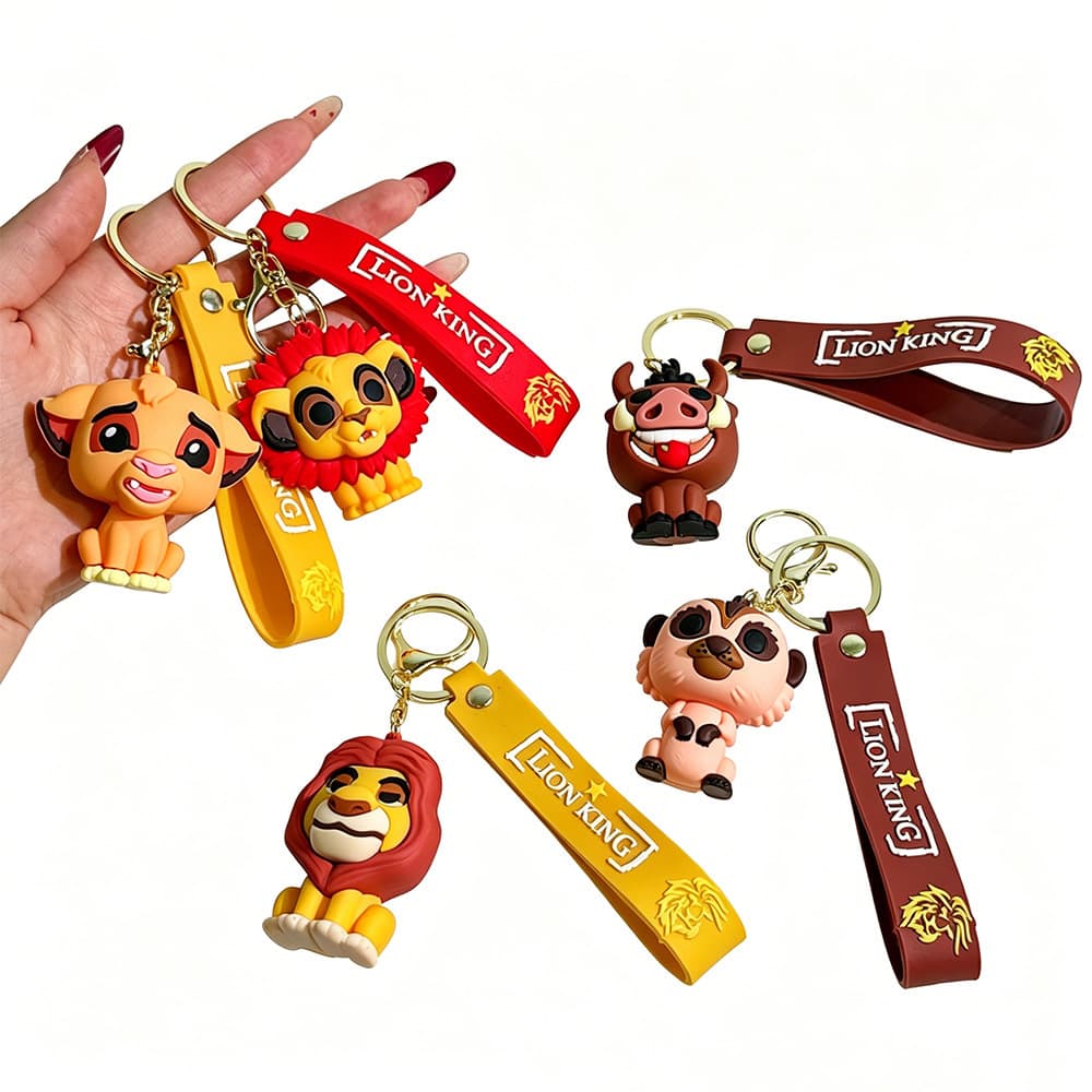 Cartoon Anime Lion King Keychain Cute Cartoon Key Pendant Figure Bag Decoration Keychain