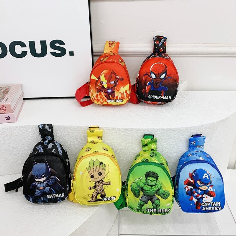 Korean style cute cartoon boy chest bag for girls, crossbody shoulder bag, 2025 new cross-border children's coin purse