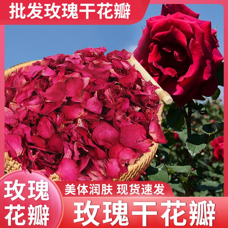Bulk Bath Rose Petals, Yunnan Fresh Dried Petals for Milk Foot Soak, SPA, Hot Spring, Wholesale Flower Bath