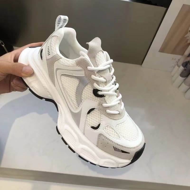 2026 Spring/Summer Lightweight Anti-Slip Mesh Breathable Chunky Sole Ins Sports Casual Sneakers for Women