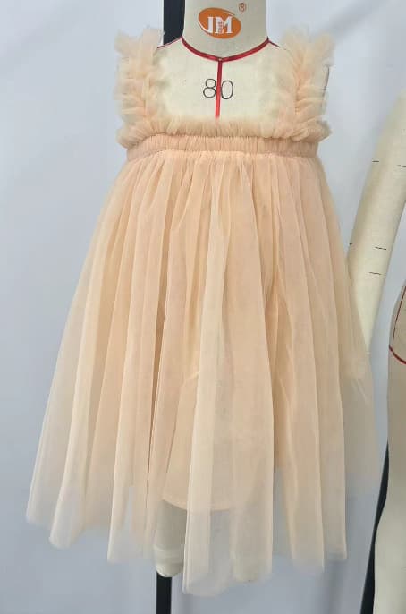 INS Summer New Girls' Strapless Mesh Dress Princess Tutu Dress for Children Drop Shipping