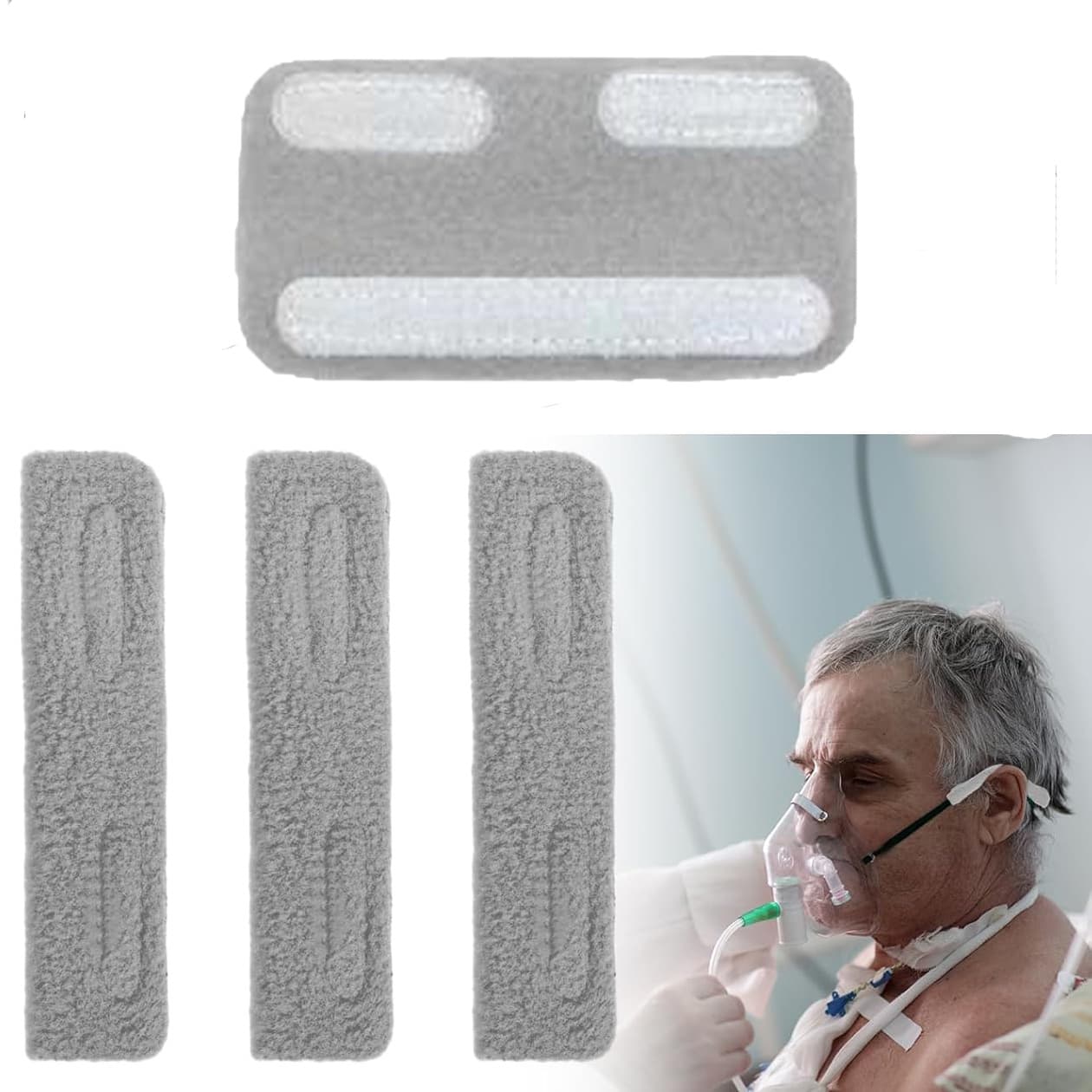 Soft Oxygen Ear Pads Prevent Cheek Sinking Nasal Oxygen Tube User Comfortable Oxygen Mask Ear Protection Ultrafine Fiber Ear Pads