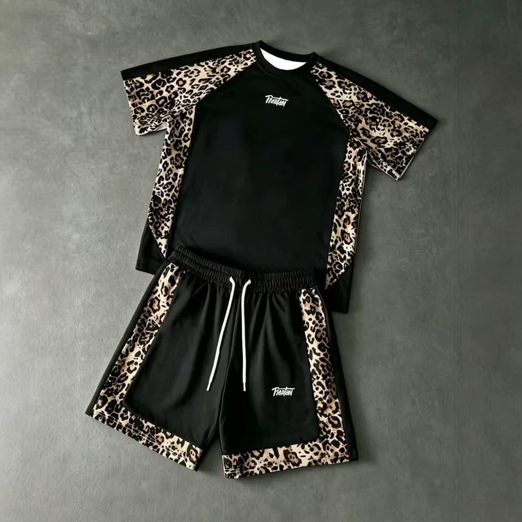 2026 Summer New Fashion Men's 3D Print Set Loose Casual Short Sleeve T-Shirt and Shorts Sporty Trendy Two-Piece Set