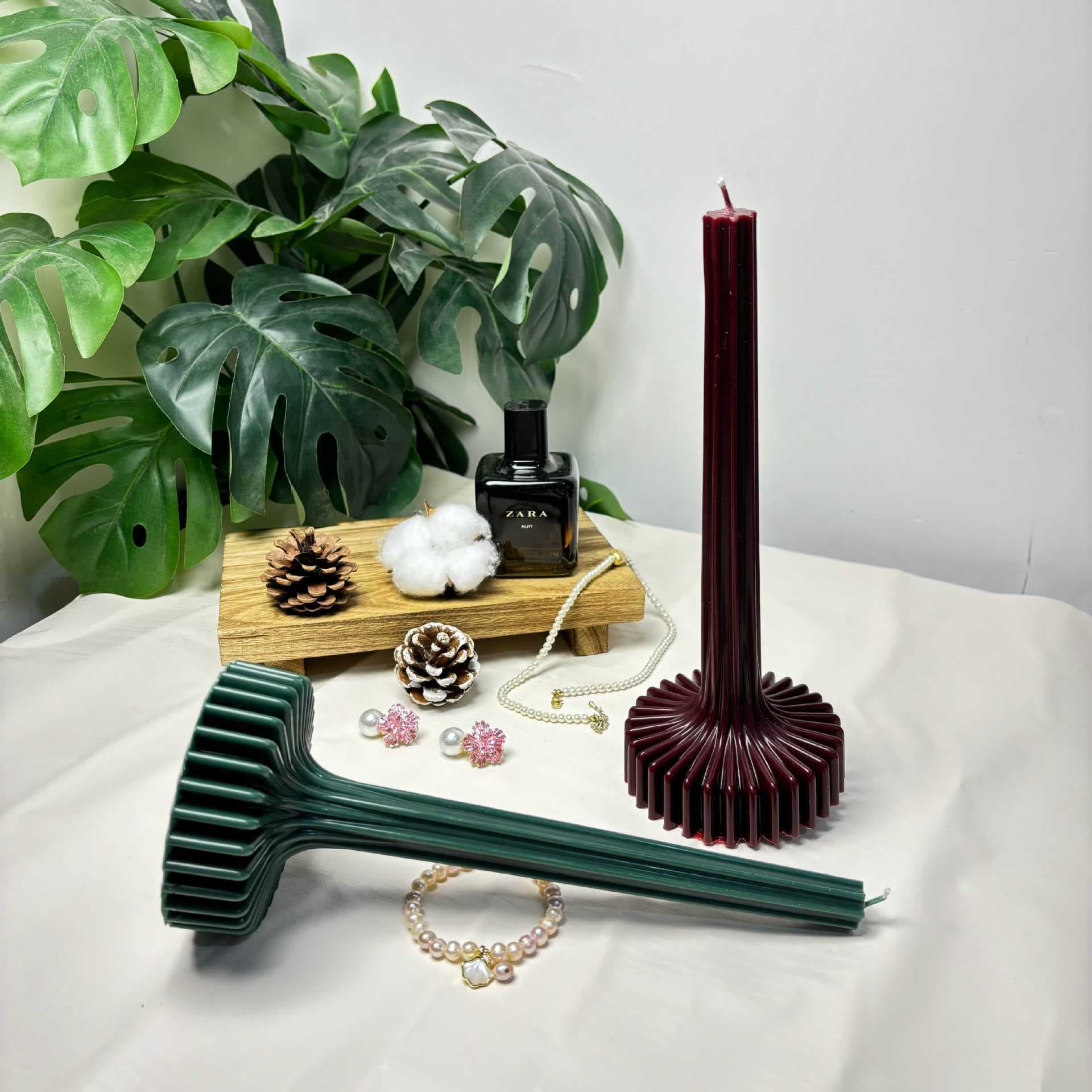 ins style long pole scented candle thread candle French retro atmosphere table decoration Christmas gift