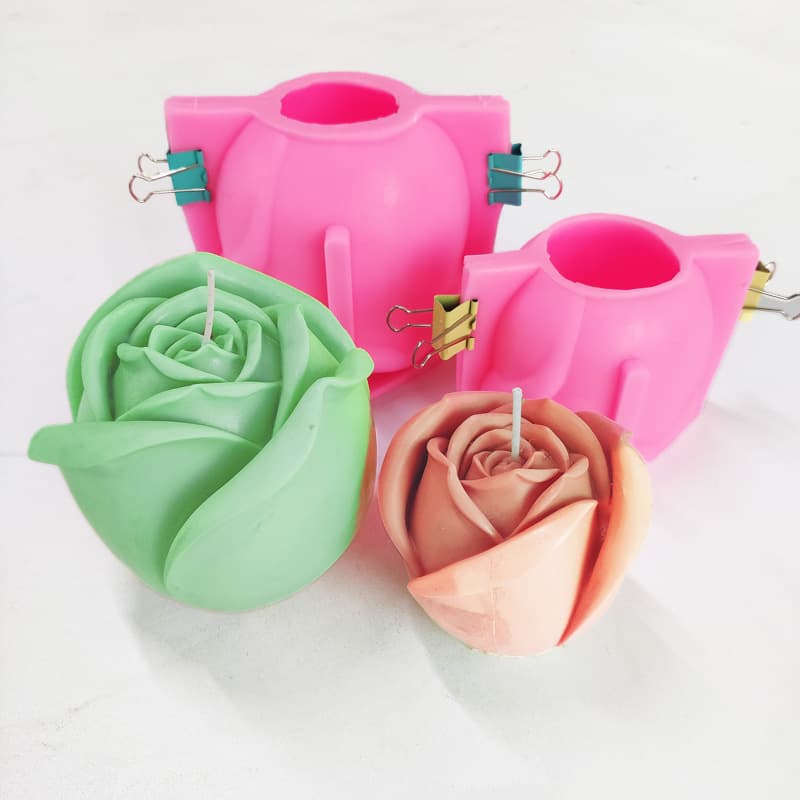 Valentine's Day 3D Rose Silicone Mold DIY Mousse Cake Decoration Tool Candle Mold