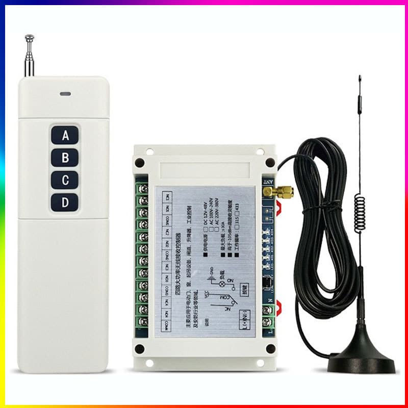 Remote Control Kit for Unhooking Nets, Motors, Lighting, and Water Pumps for Fishing Boats, 30A Remote Control Switch Set for Agricultural and Fisheries Applications