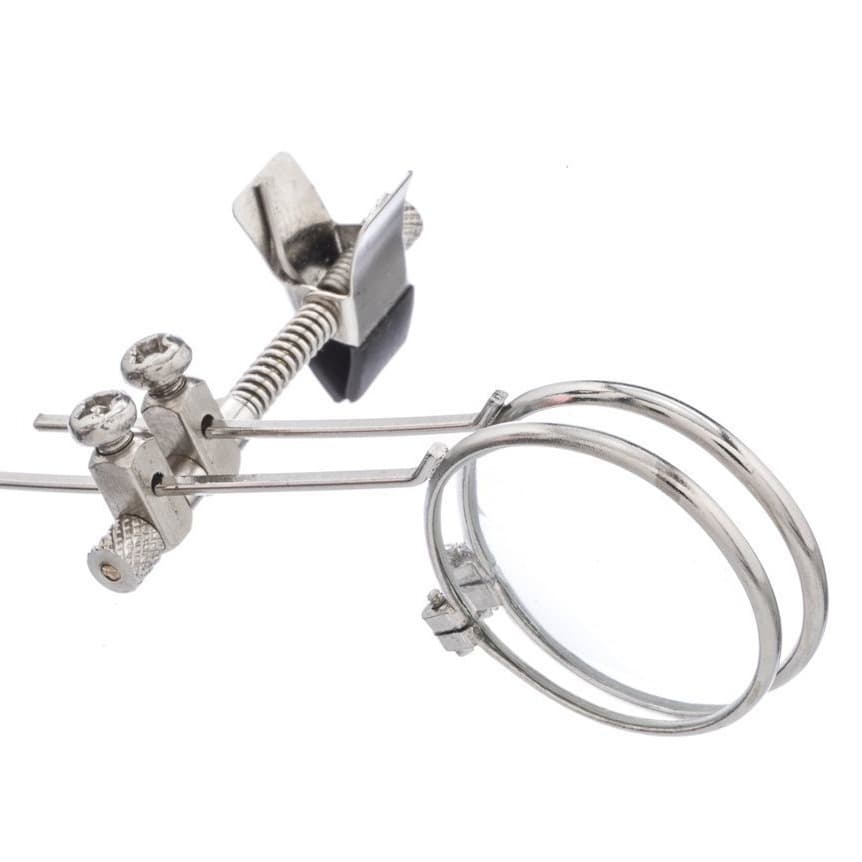 Double Glass Lens Eyeglass Clip Magnifier, 10x-10x Magnification Small Magnifier Set CH10001