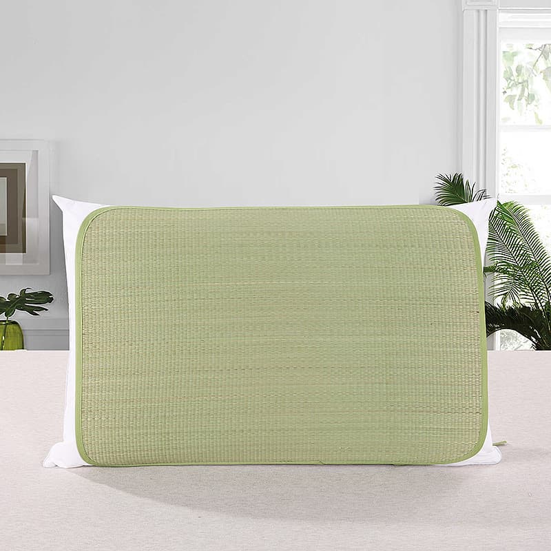Wholesale Pillow Mat Single Cool Pillow Slice Summer Straw Pillow Cover Pad Grass Straw with Ties