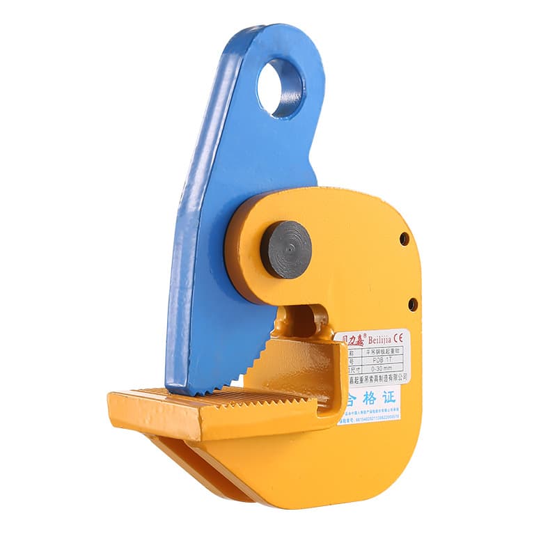 L-Type Lifting Alloy Steel Clamp Forged Horizontal Vertical Flat Lifting Clamp Steel Plate Clamp Level 1 Ton 5T Wire Rope Sling Hook