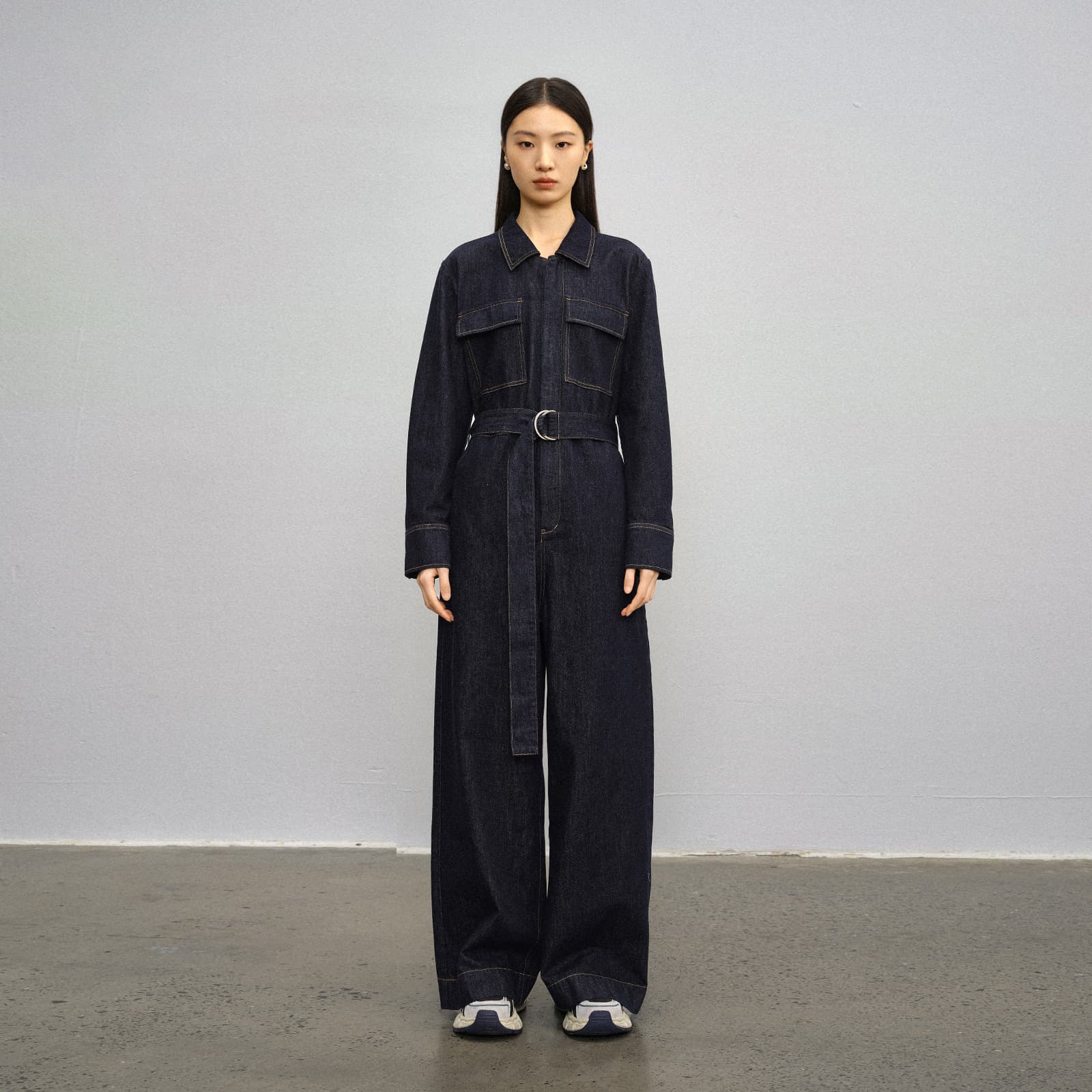 2026 Spring New Women's Jumpsuit Set Retro Denim Casual Fashion Comfortable Simple Jean Wear