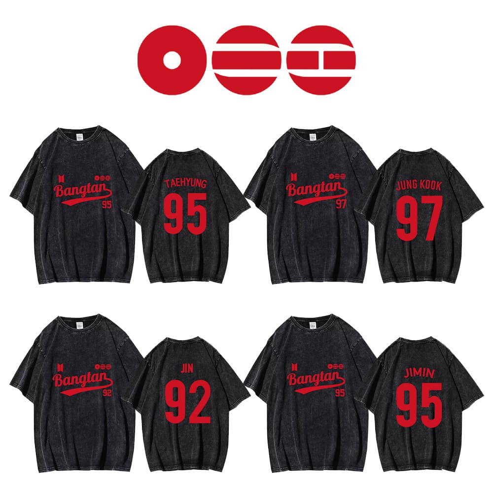 BTS ARIRANG Concert Official Merchandise Digital Print Casual Sports Short Sleeve T-Shirt