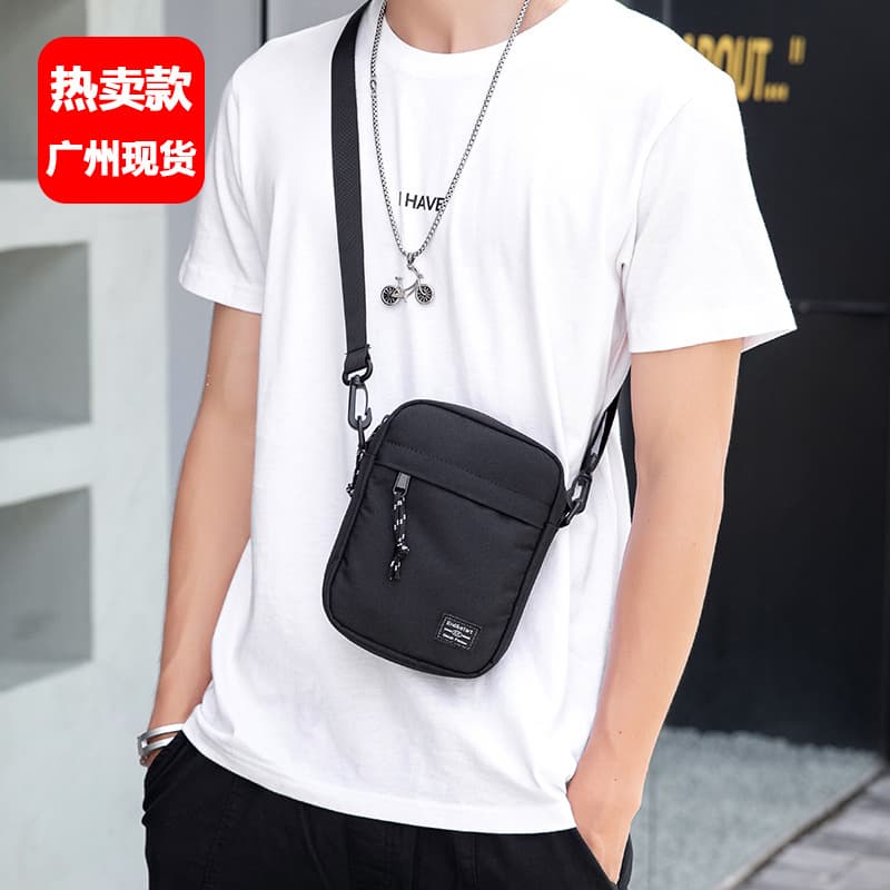 Men's Mini Crossbody Bag, Small Shoulder Sling Bag, Trendy Hip-Hop Style, Lightweight Casual Backpack for Men