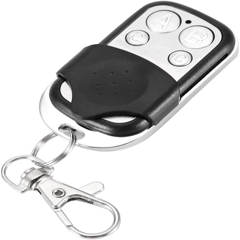 A universal clone remote key fob for car garage doors and electric doors, using a 3V button battery CR2016.