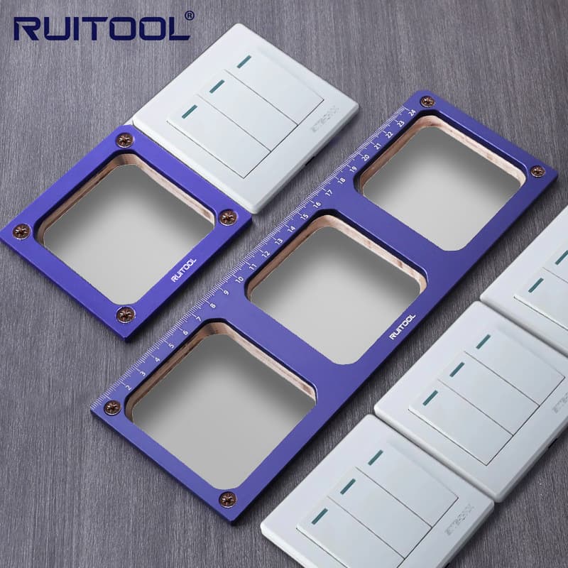 86 Socket Box Hole Cutting Template for Woodworking DIY Wardrobe Socket Box Hole Opener Slotting Tool Marking Template