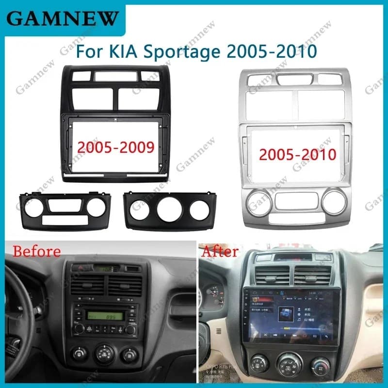 Compatible with 05-10 Kia Sportage Android Large Screen Navigation Frame Conversion Kit Audio Panel 9 Inch