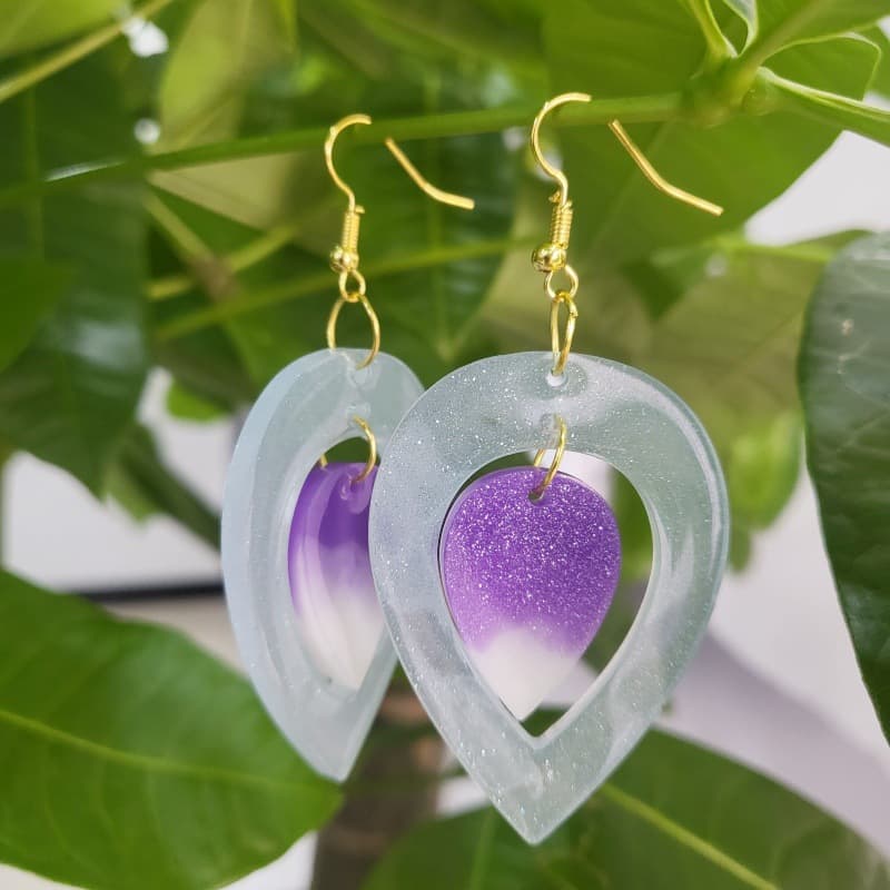 Z0021 Teardrop Shape Earring Mold, Crystal Resin Silicone Mold DIY Decorative Silicone Mold
